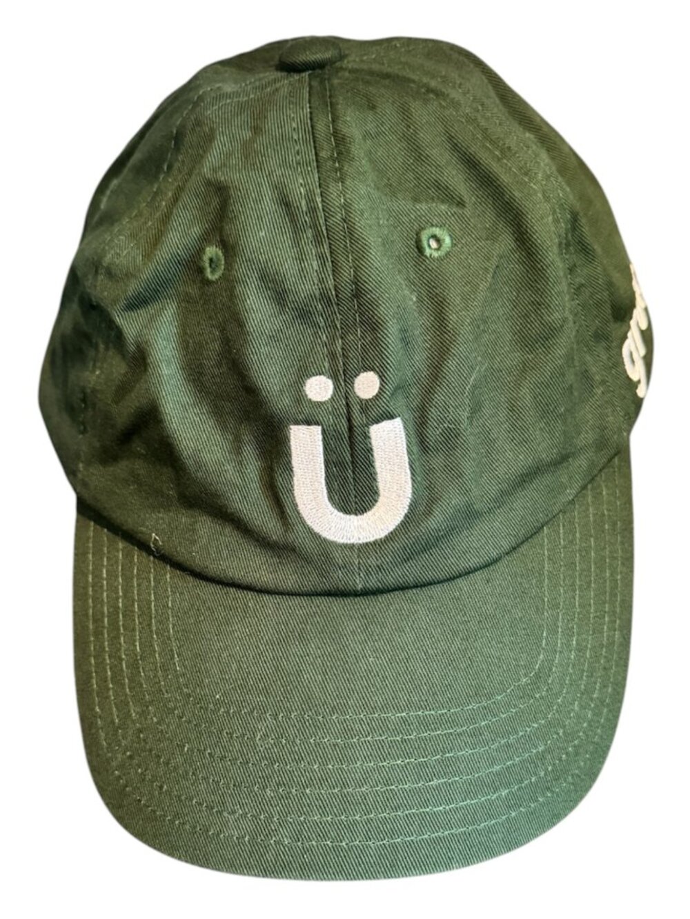 Grüns Gummies Superfood Hat Green Embroidered Smile Logo Cap OS EUC